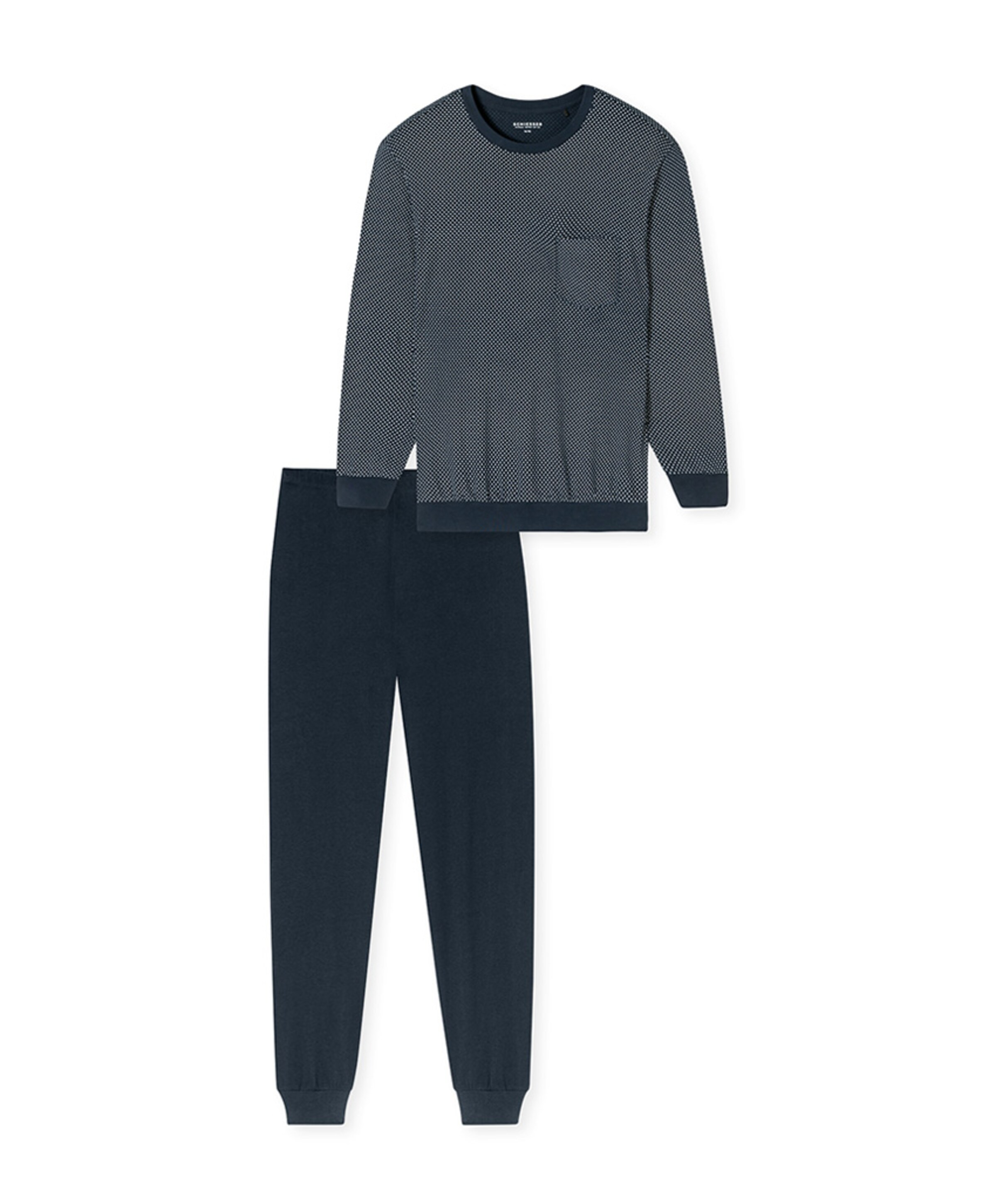 Schiesser Heren pyjamaset blauw