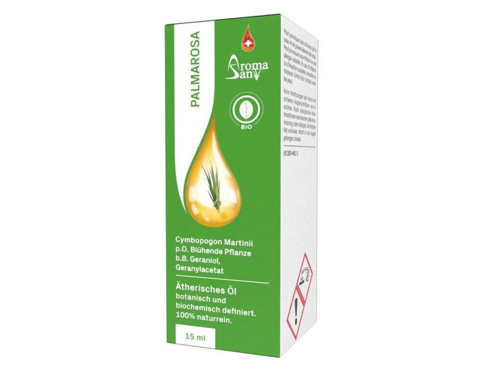Aromasan Palmarosa Äth/Öl in Schachtel Bio 15 ml