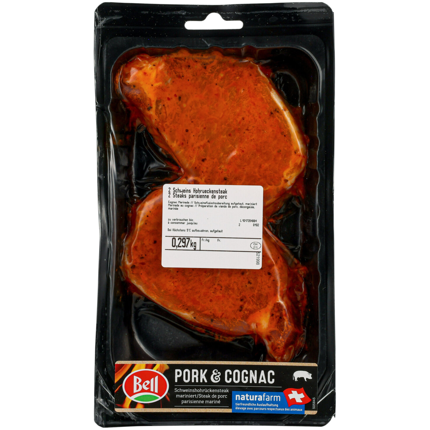 Bell Naturafarm Schweinshohrückensteak mariniert ca. 300g