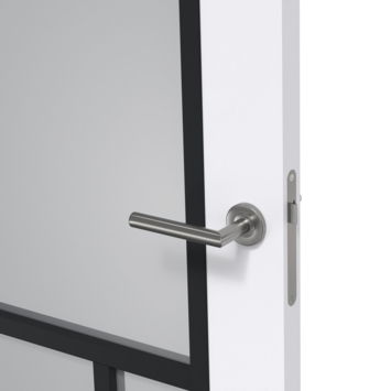 Arne & Bodil binnendeur ABD509 rook glas - extra wit afgelakt - glaslat diep zwart