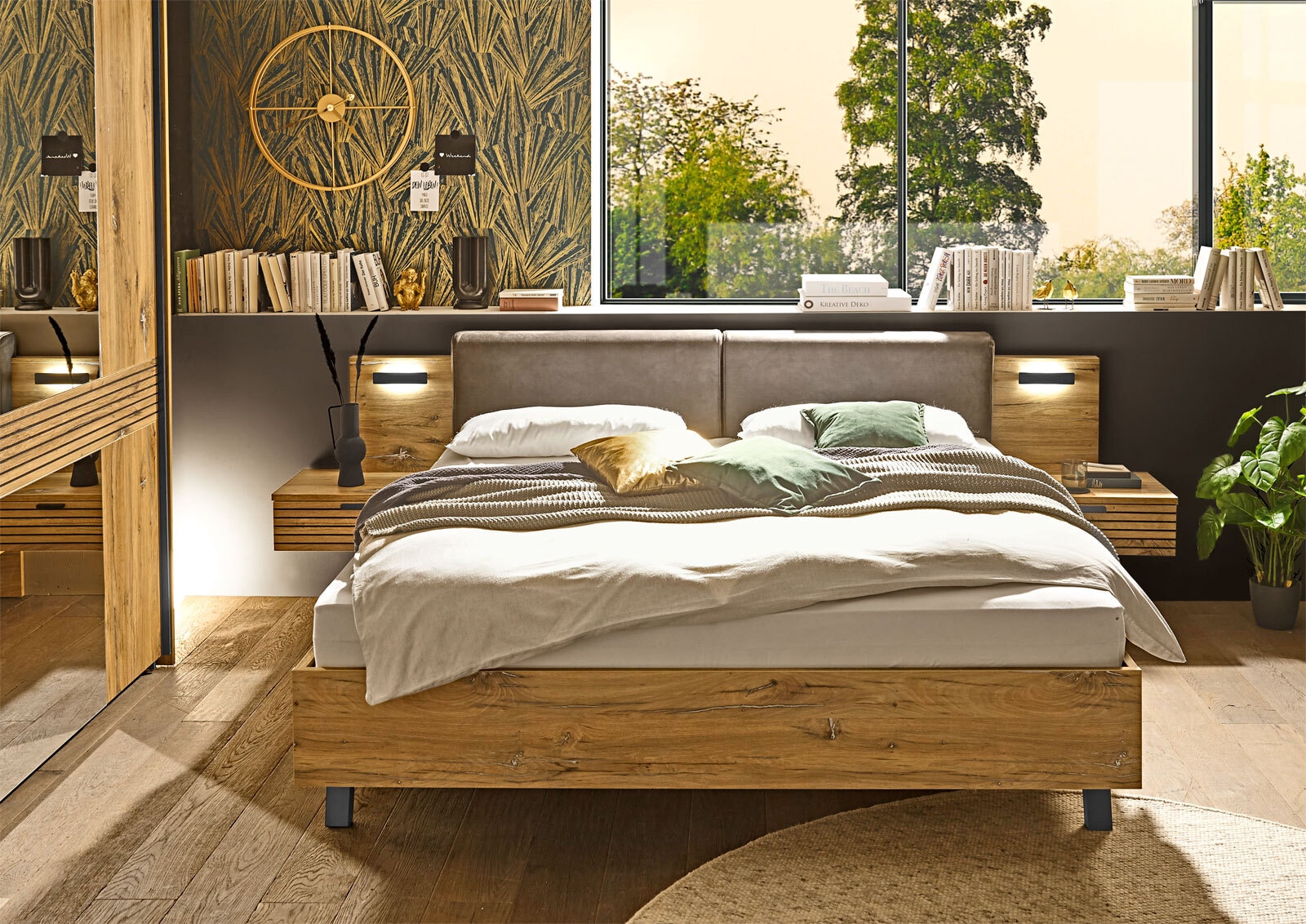 Bettanlage Trattino 295,4x94x215,5cm Liegefläche 180x200cm