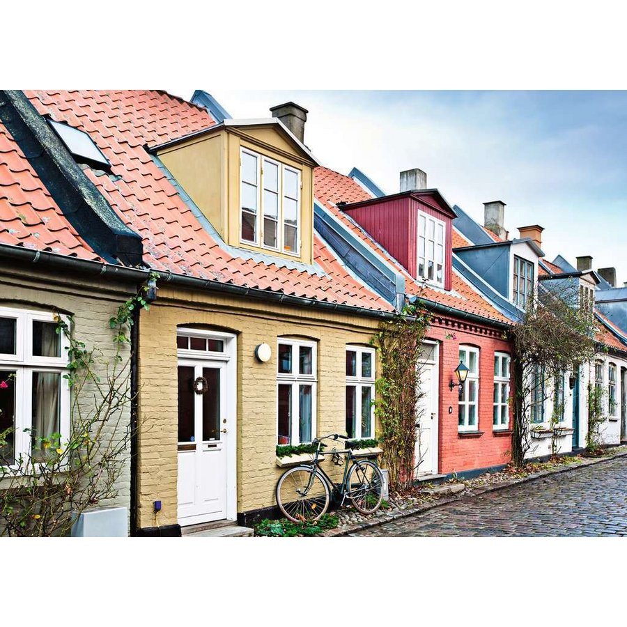 Ravensburger Häuser in Aarhus, Dänemark bunt