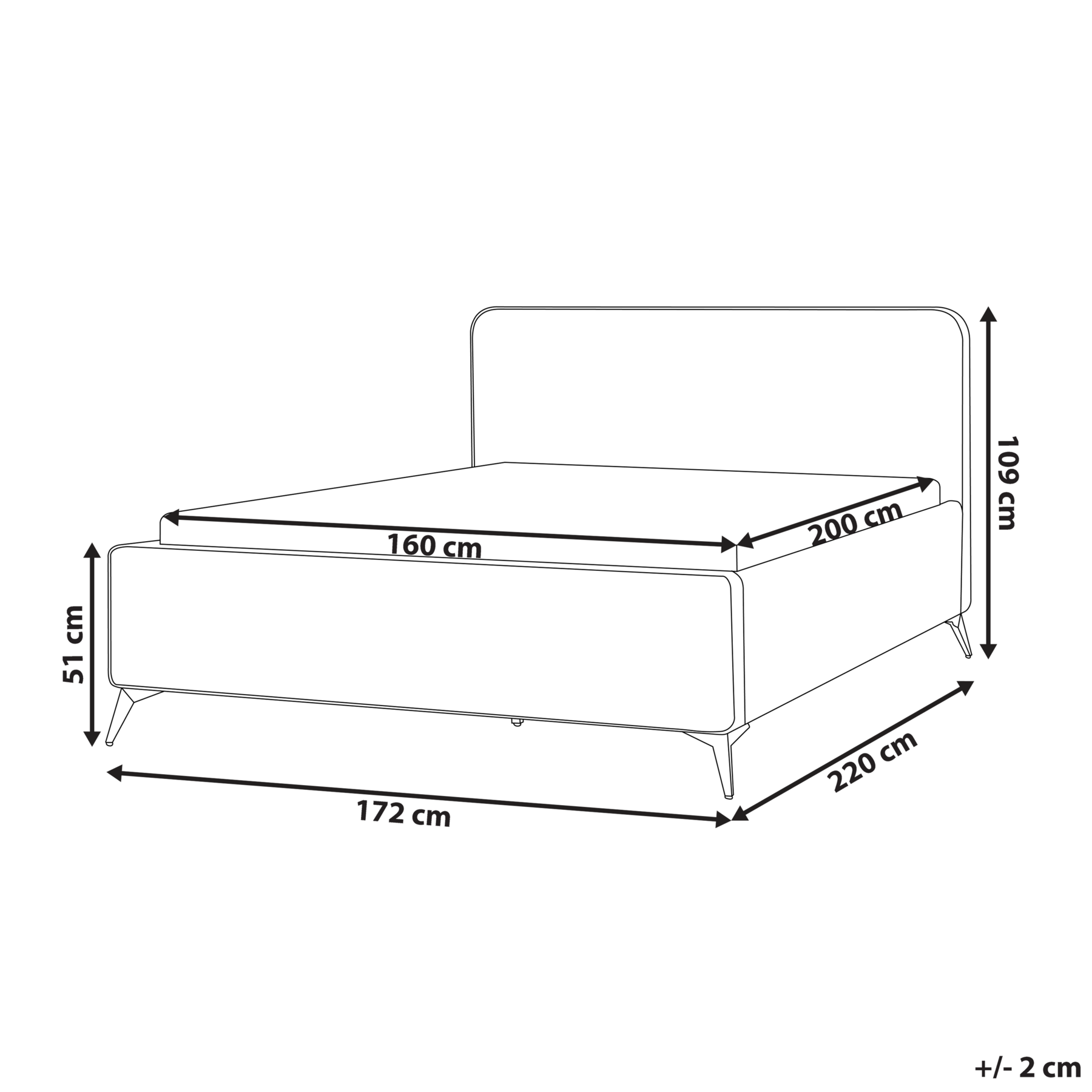 Beliani-VALOGNES-Tweepersoonsbed-Off-white-160 x 200 cm-Bouclé