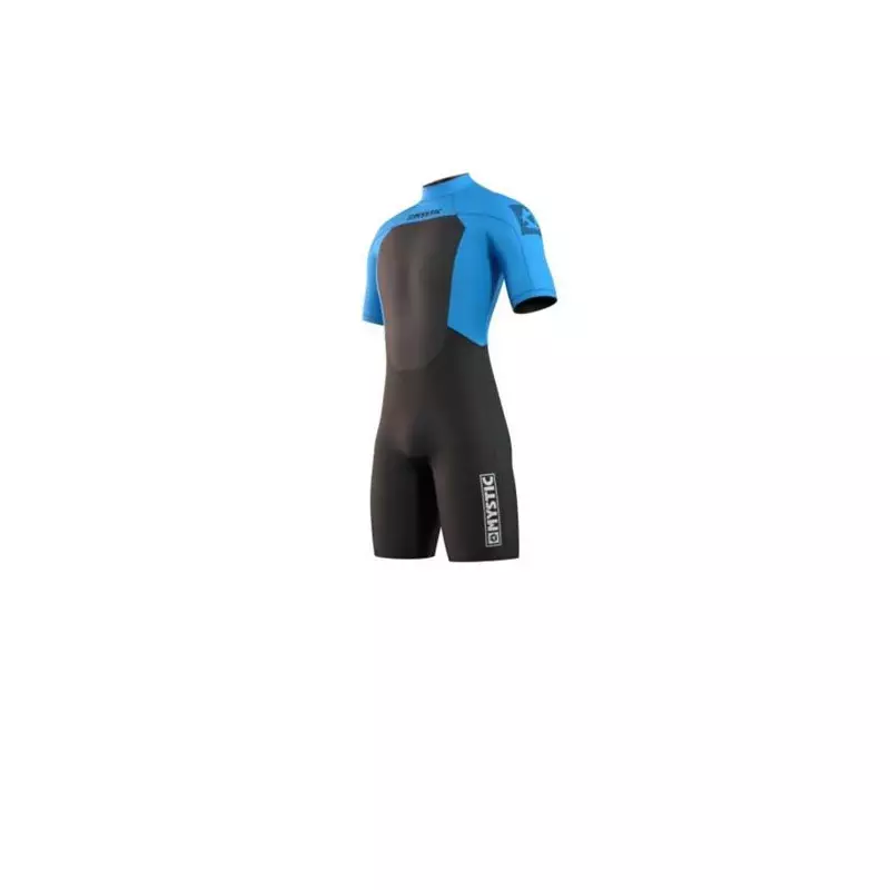 Combinaison néoprène MYSTIC Brand Shorty 3/2mm Bzip Flatlock Global Blue