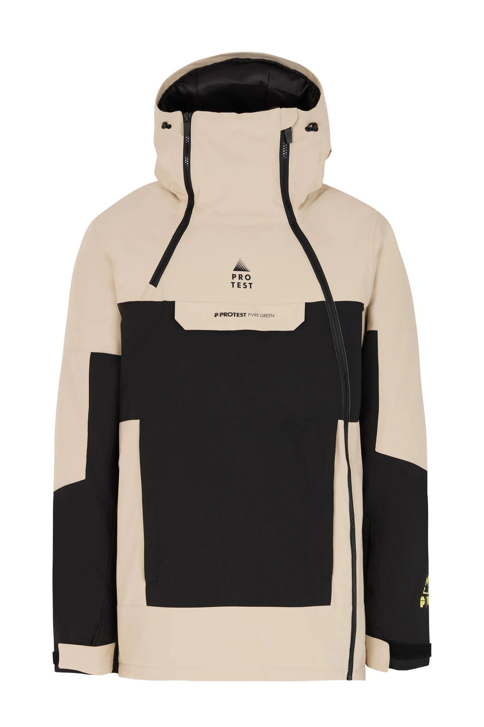 Protest ski-jack Dazzle beige/zwart