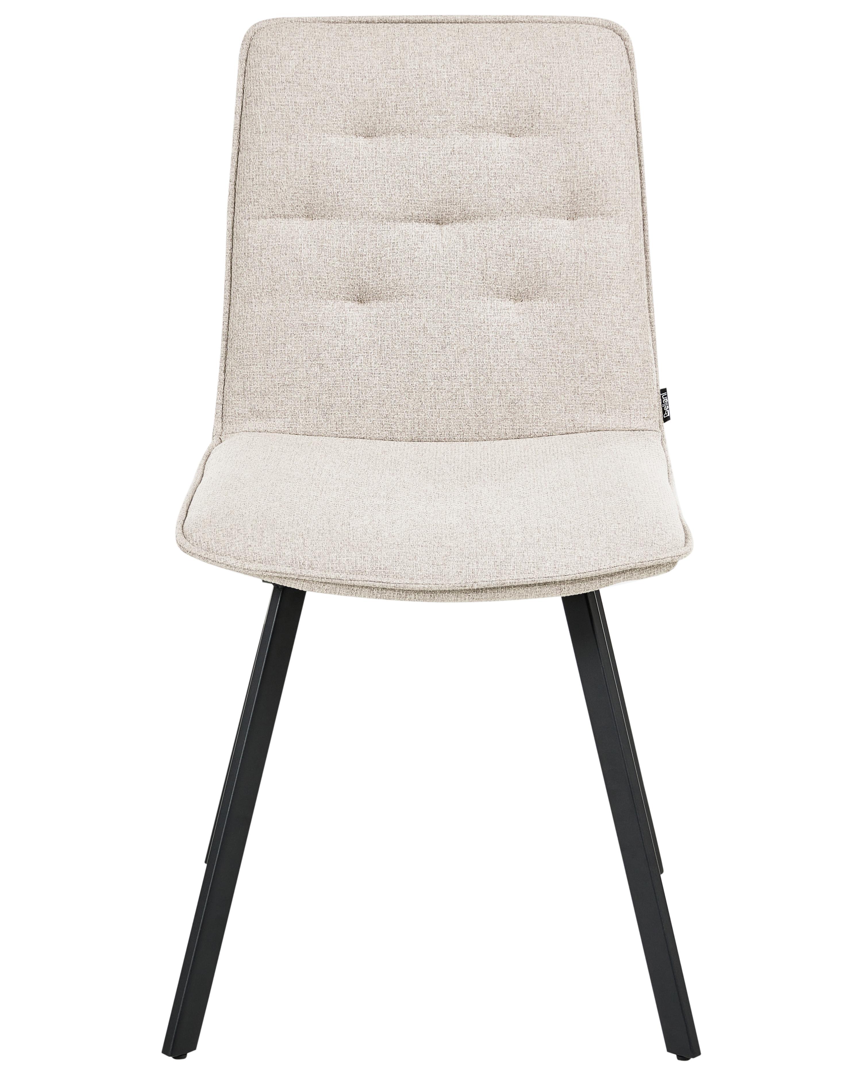 Set van 2 eetkamerstoelen CARVER Stof Beige