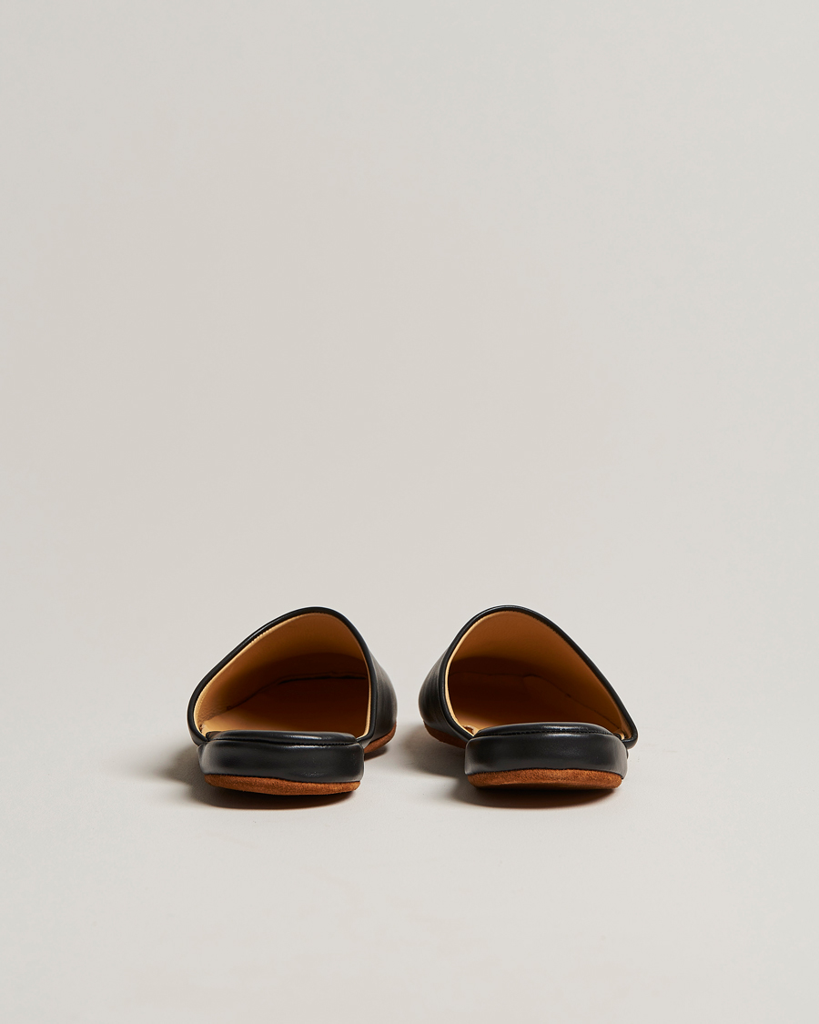 Crockett & Jones Mule Calf Home Slipper Black