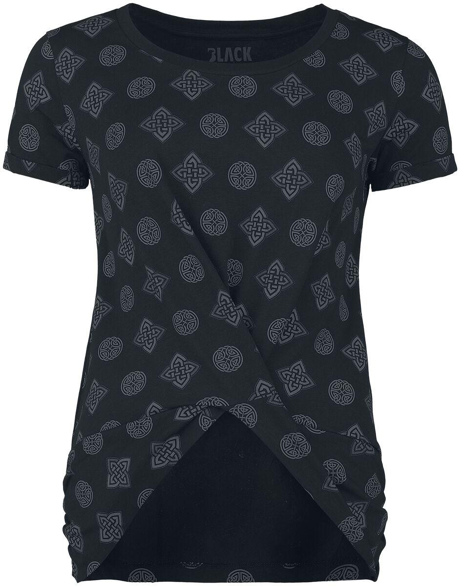 T-shirt avec nœud & motifs celtiques | Black Premium by EMP T-Shirt Manches courtes