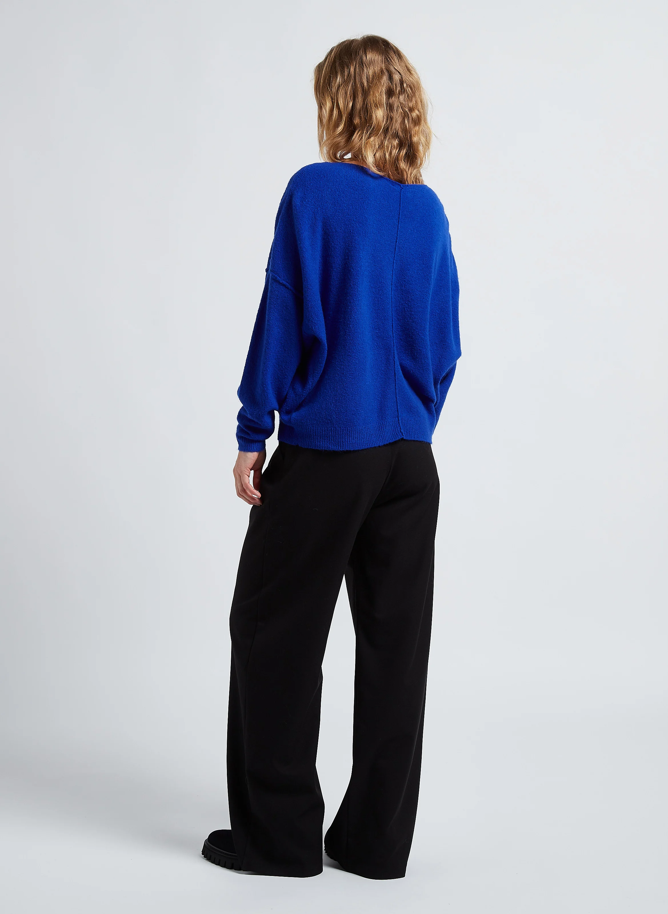 GEORGIA - Bottines en cuir velours| Bleu