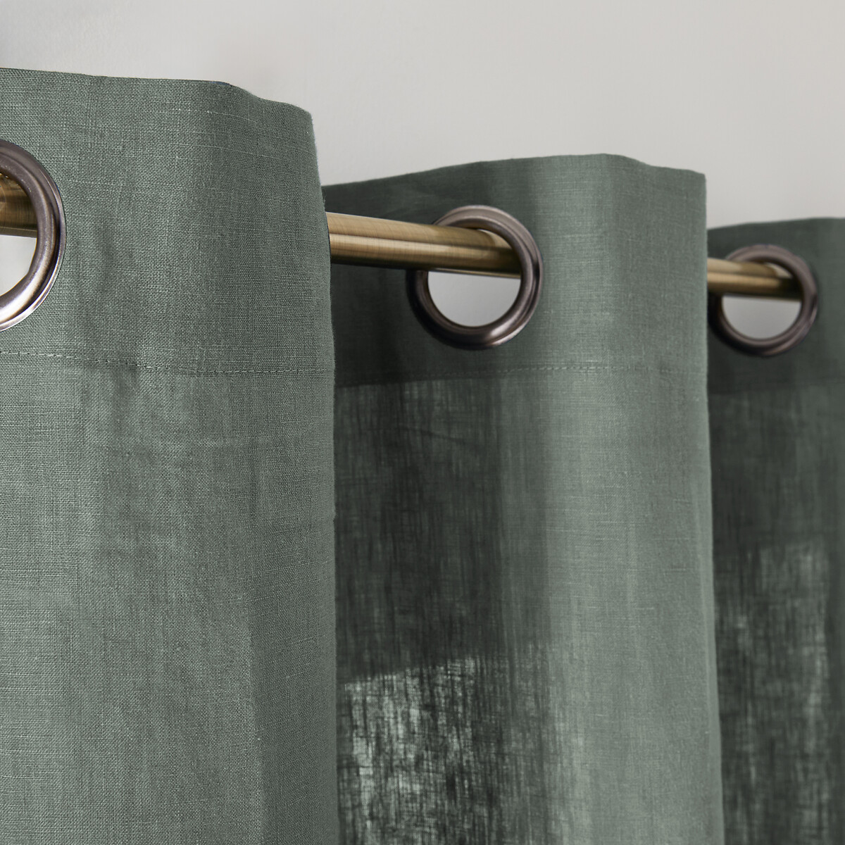 LA REDOUTE INTERIEURS<br>Cortina de linho lavado com ilhós Onega
