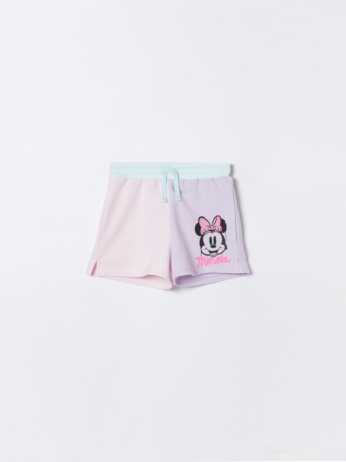 Shorts de pelúcia da Minnie Mouse ©DS. - Rosa