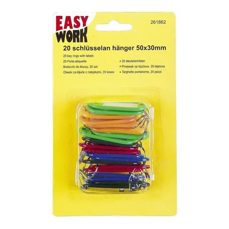 EASY WORK Schlüsselanhänger aus Plastik, 20 Stück