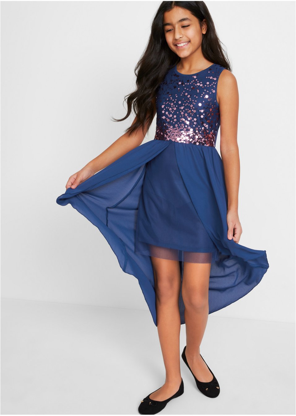 Robe de fête fille avec traîne en tulle