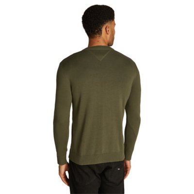 Pull homme Col V Kaki TOMMY HILFIGER