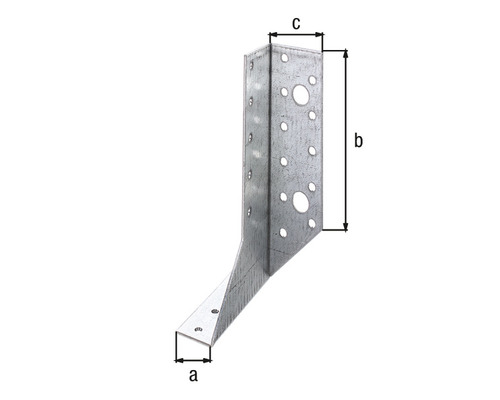 Balkschoen, rechts, 25 x 140 mm, sendzimir verzinkt, 1 stuk