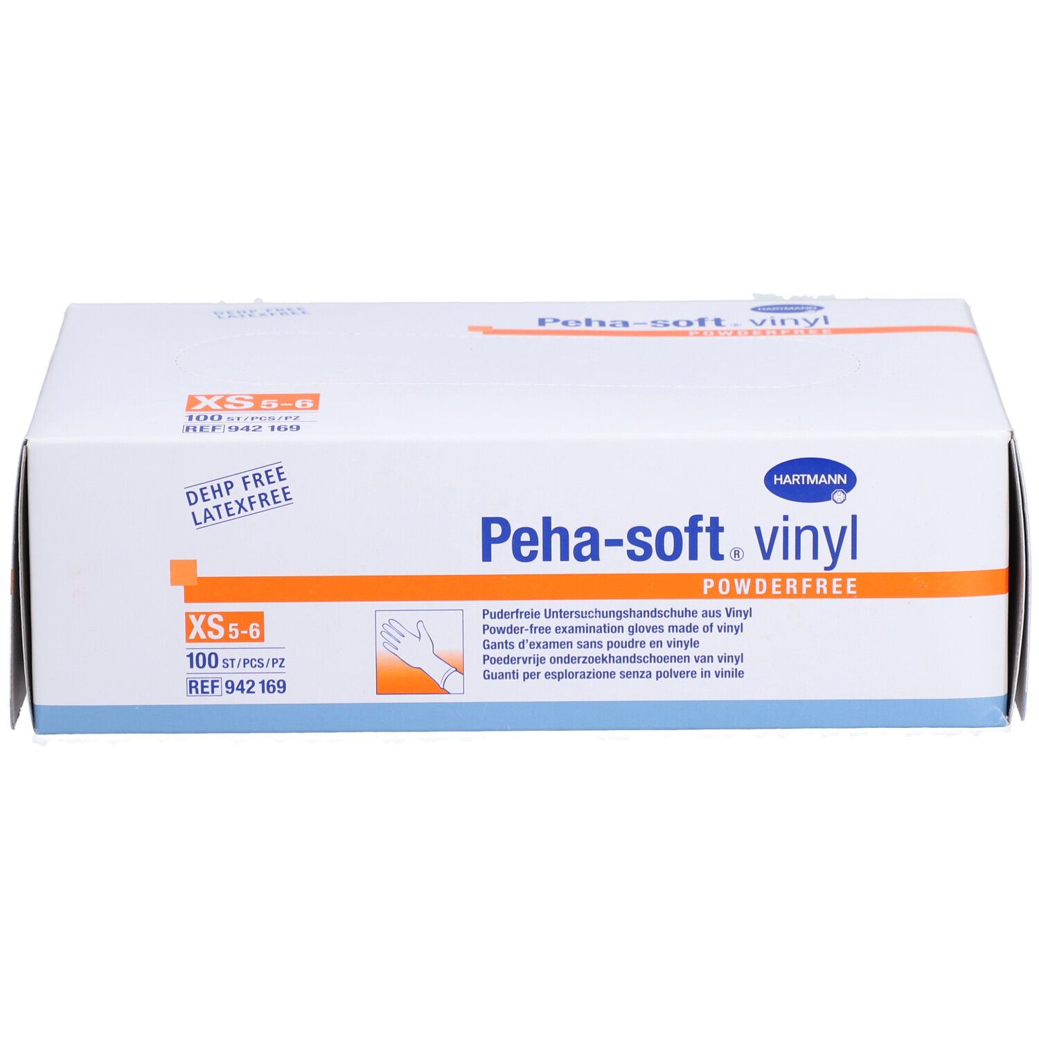 PEHA-SOFT Vinyl Untersuhungshandschuhe unsteril puderfrei XS 100 Stück