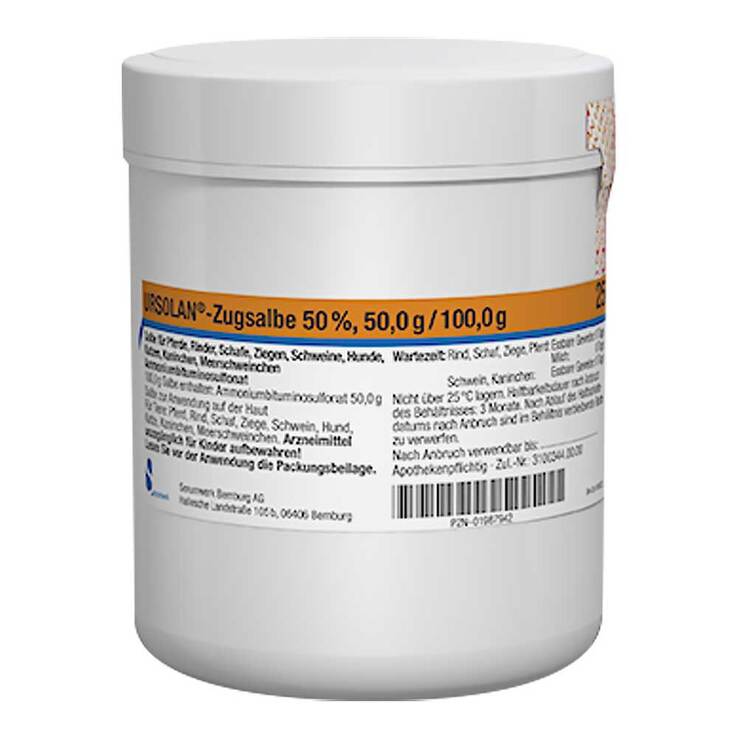 Ursolan Zugsalbe 50% vet. (für Tiere), 250 g