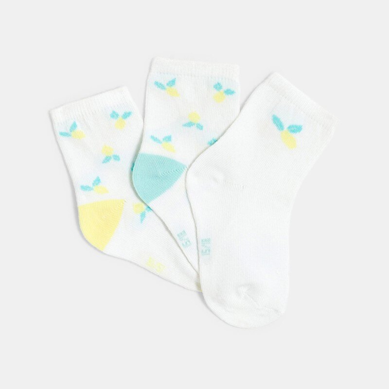 Chaussettes citrons jaune bébé fille (lot de 3) Jaune