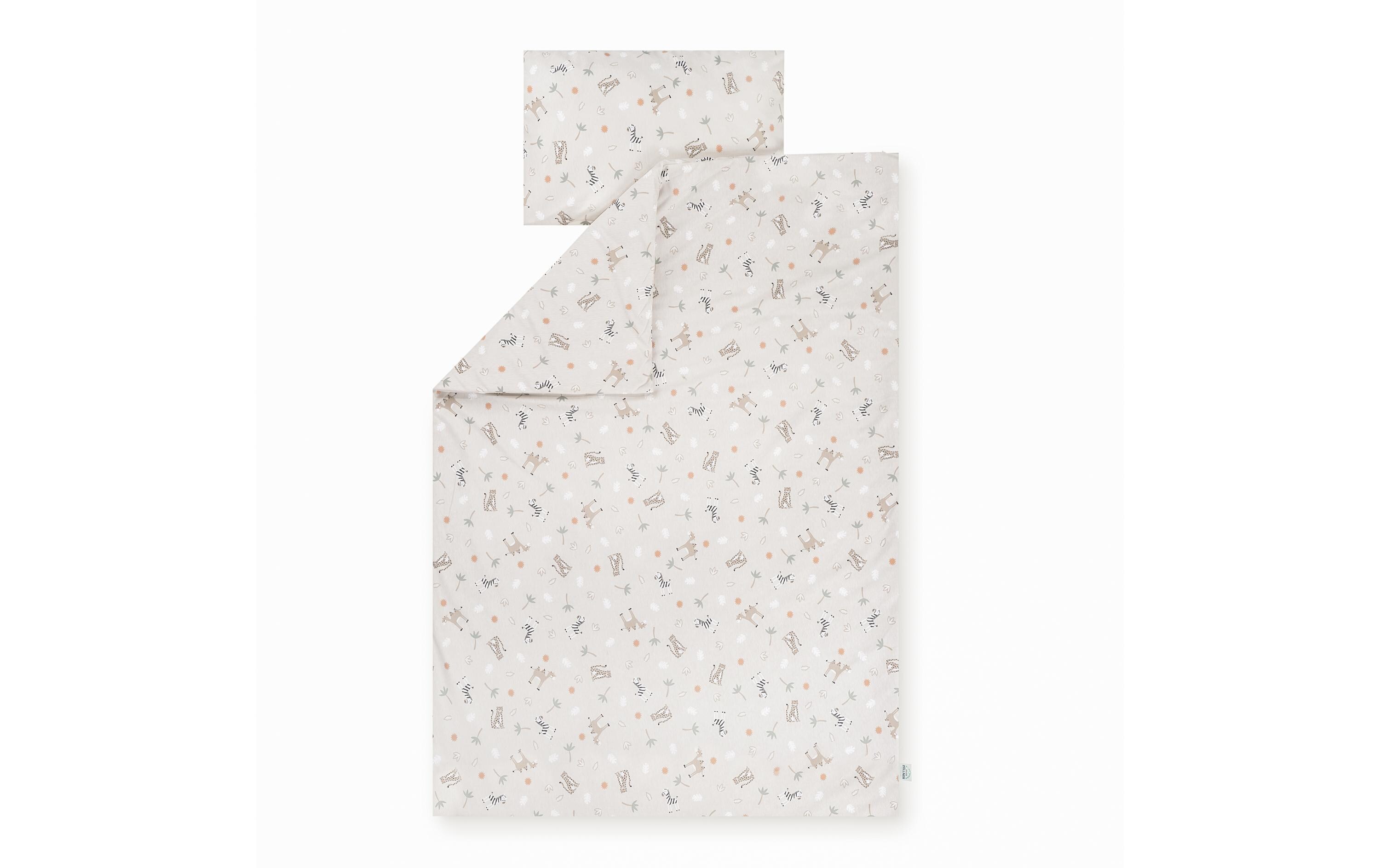 Kinderbettwäsche Jersey Savanne Beige 100 x 135 + 40 x 60 cmBaby- und Kinderbettwäsche aus 100% Jerseybaumwolle