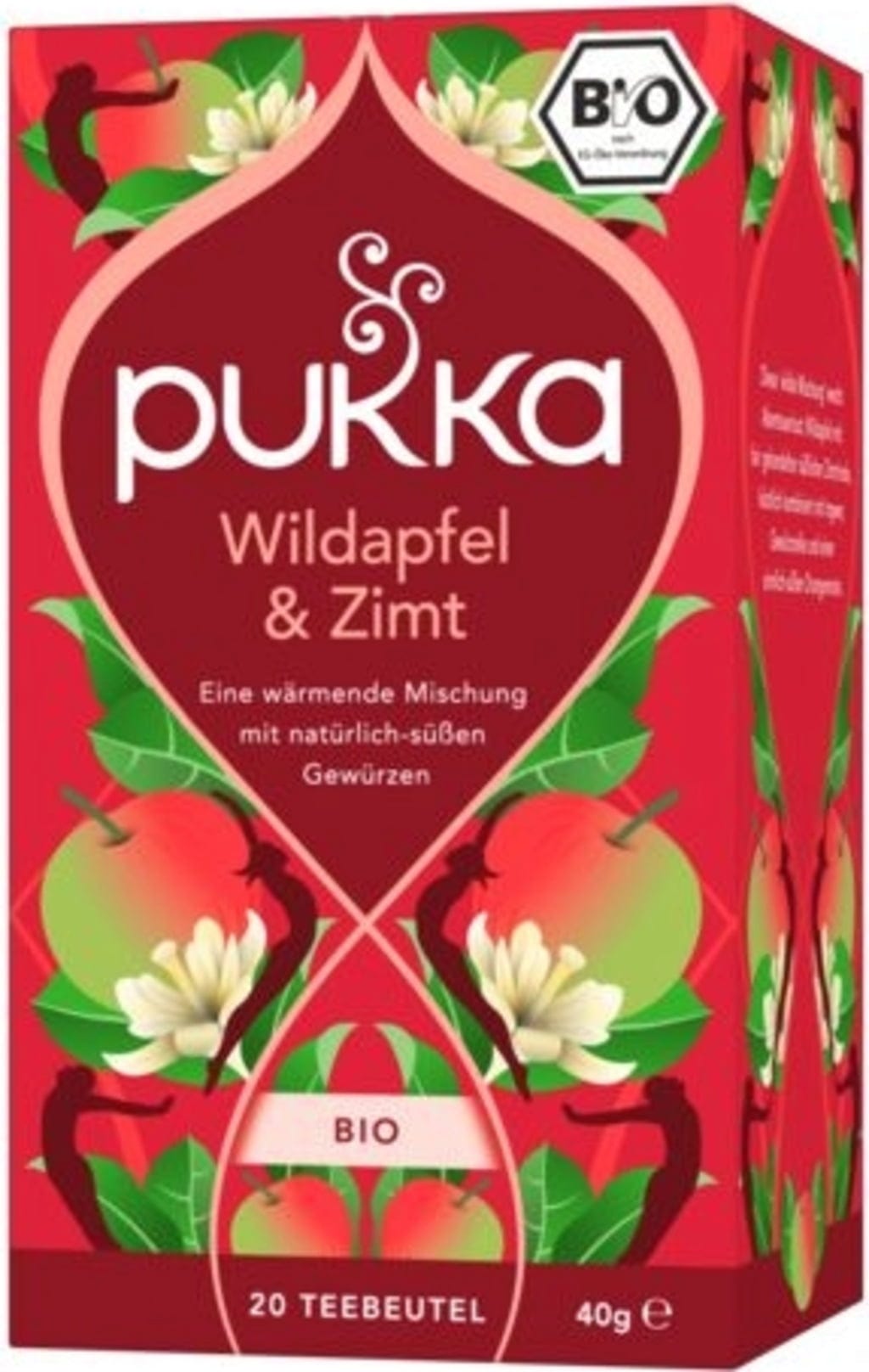 PUKKA  Wildapfel & Zimt Bio-Früchtetee, 20 Teebeutel (40 g)
