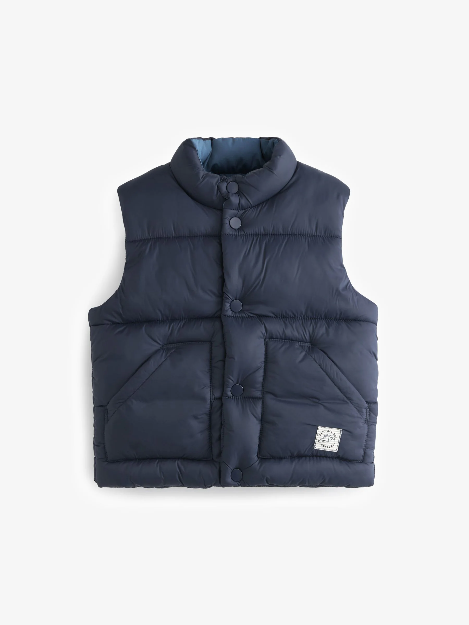 Donkerblauw - Gewatteerde gilet (3 mnd- 10 jr)