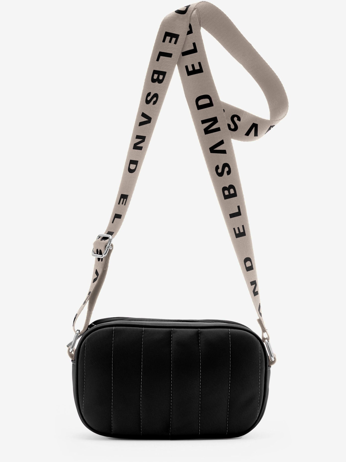 Mini-sac avec matelassage tendance et logo imprimé sur la bandoulière