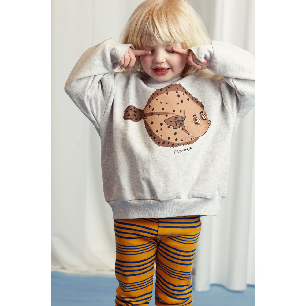 Køb Mini Rodini Grey Melange Flundra Sweatshirt