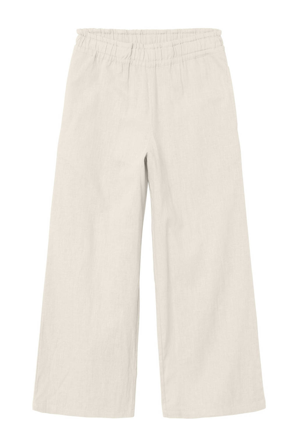 NAME IT wide leg broek NKFFALINNEN ecru
