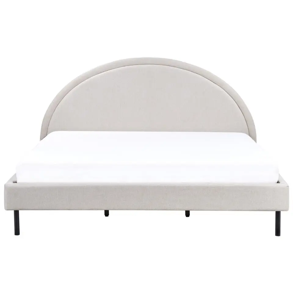 MARGUT - Bed - Lichtbeige - 180 x 200 cm - Polyester