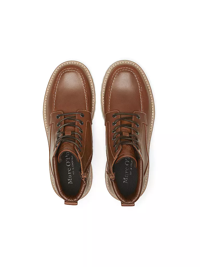 MARC O'POLO Schnürboots hellbraun