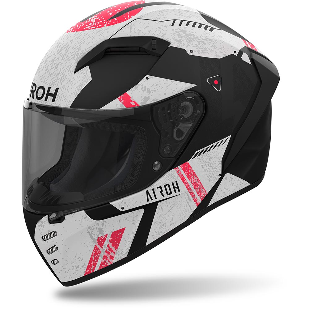 Airoh - Casque Connor Omega Blanc Mat / Noir / Rouge