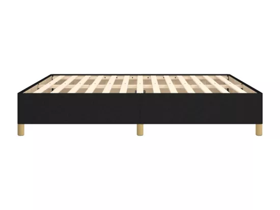 Sommier à lattes de lit Noir 160x200 cm Tissu