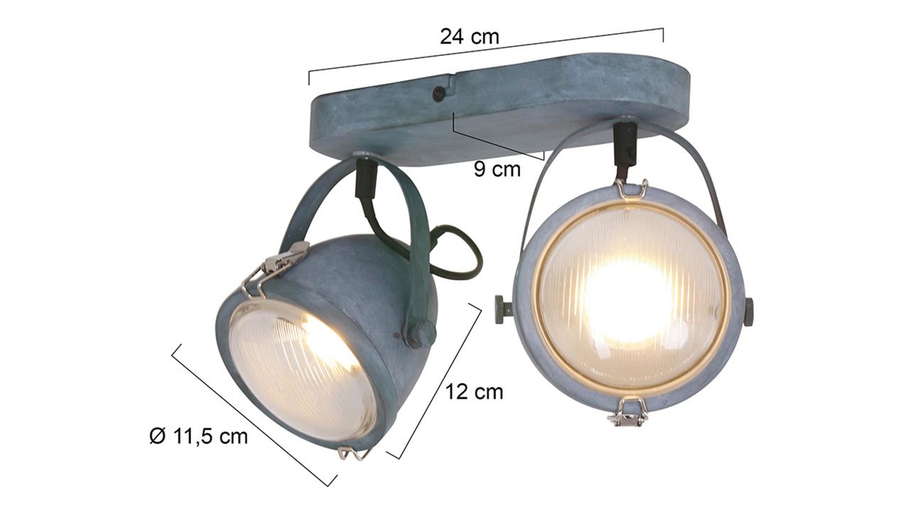 Wandlamp 1312GR Paco Mexlite B24 x D12 cm