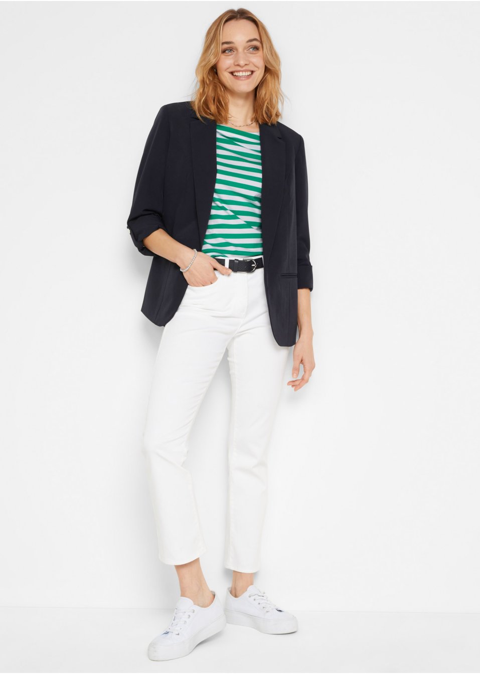 T-shirt 3/4 à encolure bateau