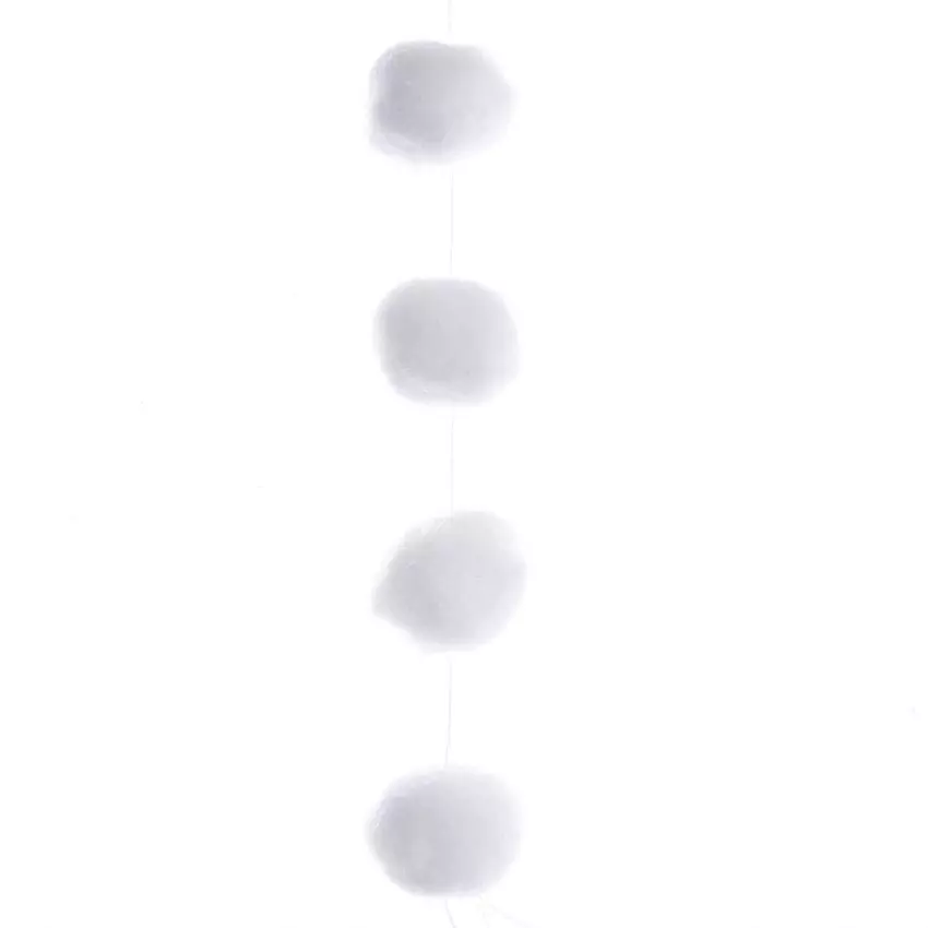 Guirlande de boules de neige (18 cm) Isvana Blanc pur
