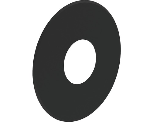 Pellet-Line rozet, gesloten rand, 80mm diameter, 100mm, zwart