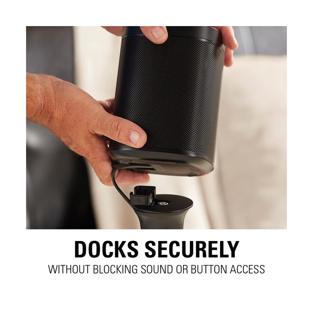 SANUS Gulvstativ for Sonos One SL Play:1 Play:3 Singel Svart
