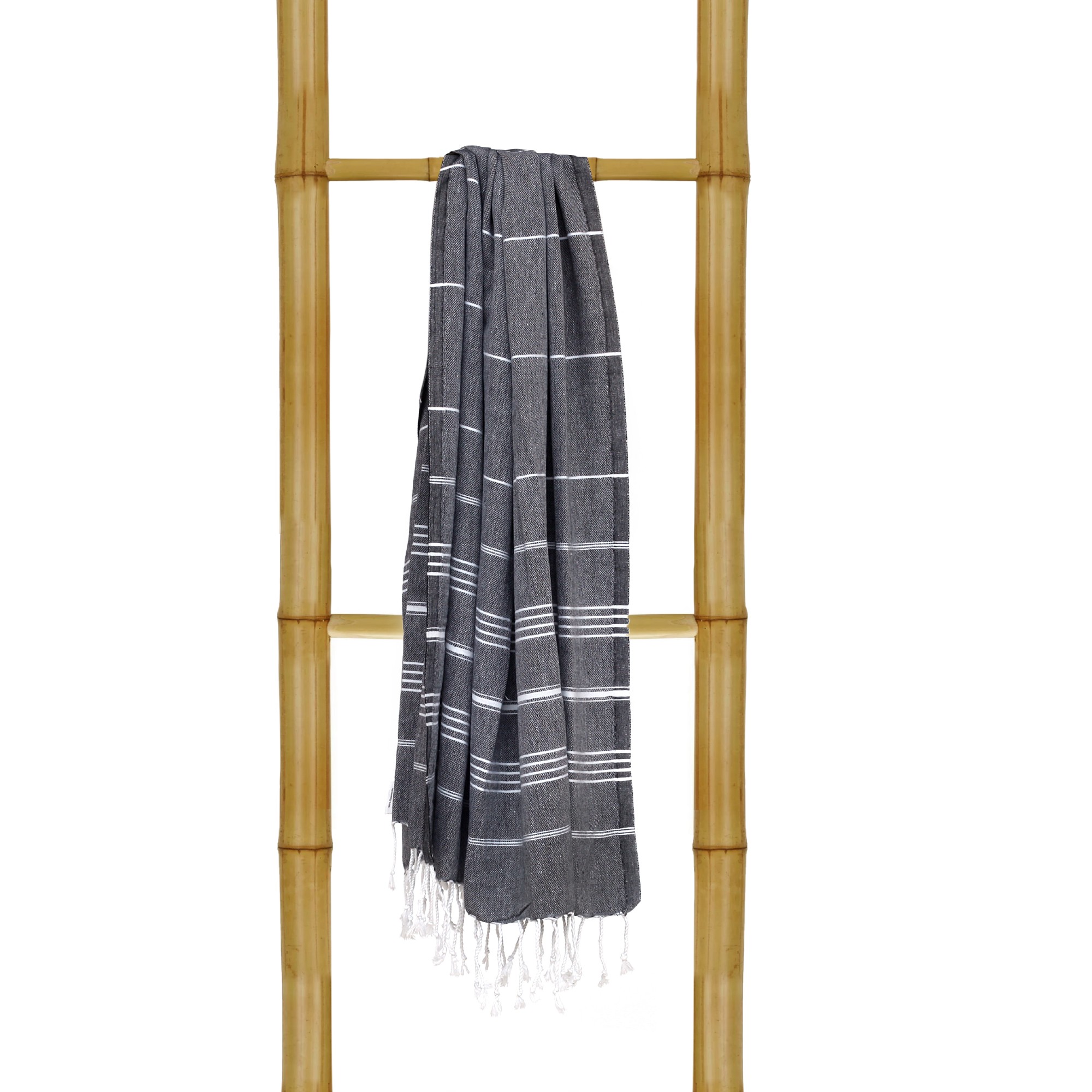 Hamamtuch 'Sulten', schwarz, L 175 cm, B 95 cm von fischer's lagerhaus