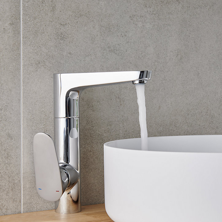 Mitigeur de lavabo chromé pivotant GoodHome Cavally L