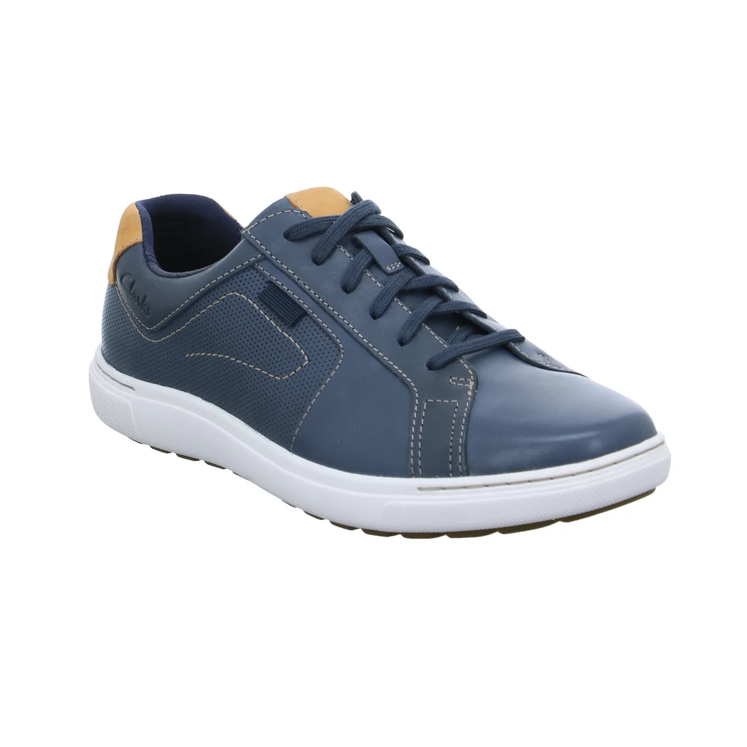 CLARKS Halbschuhe Sneaker Blau Leder