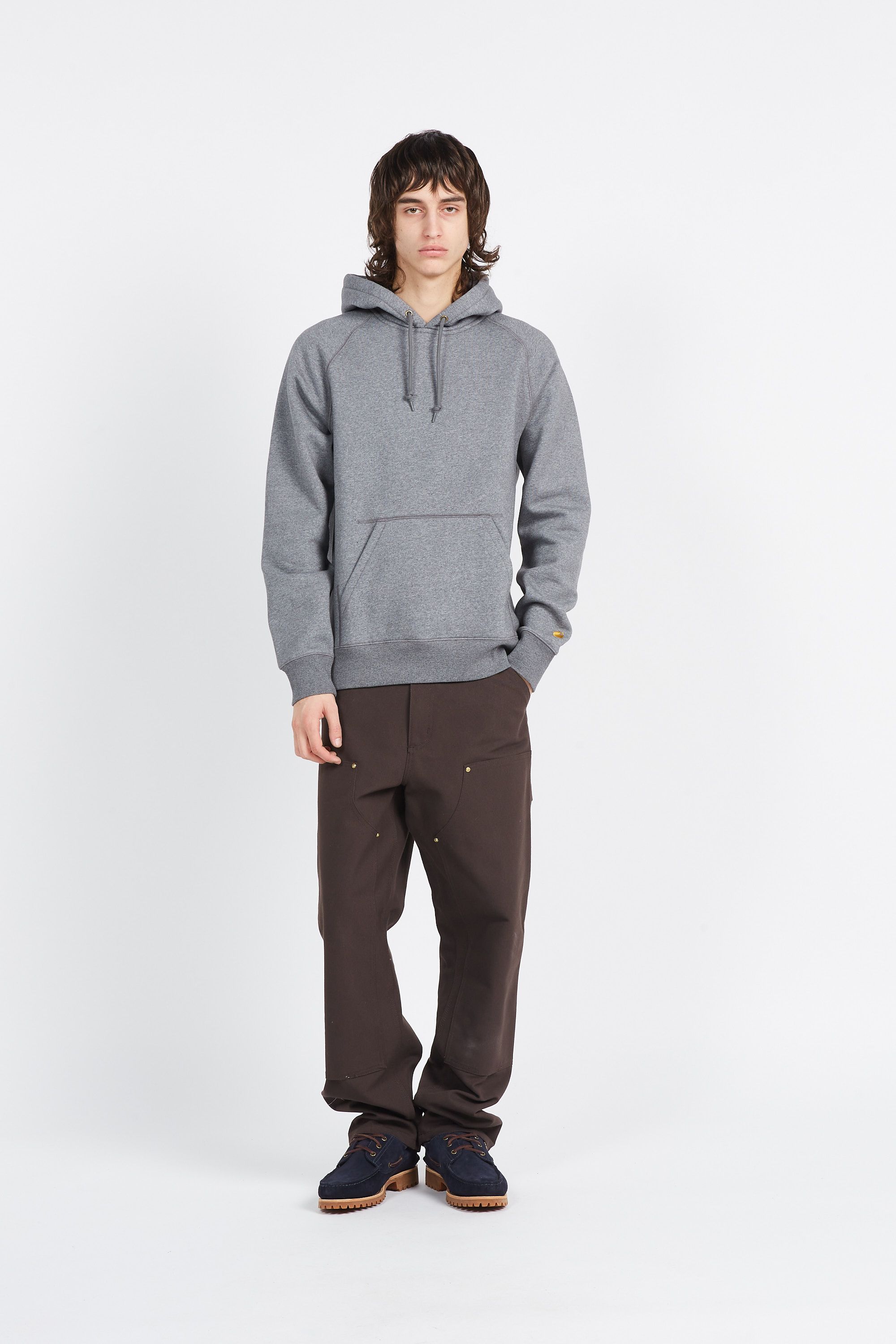 CARHARTT WIP Hoodie Hooded Chase Sweat Gris