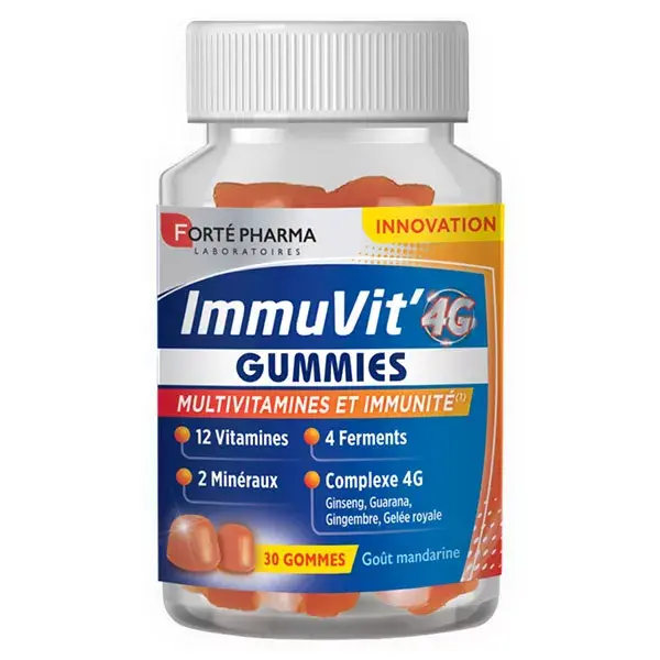 Forté Pharma ImmuVit'4G Energy Multivitamin Immunity Gummies - 30 gomas