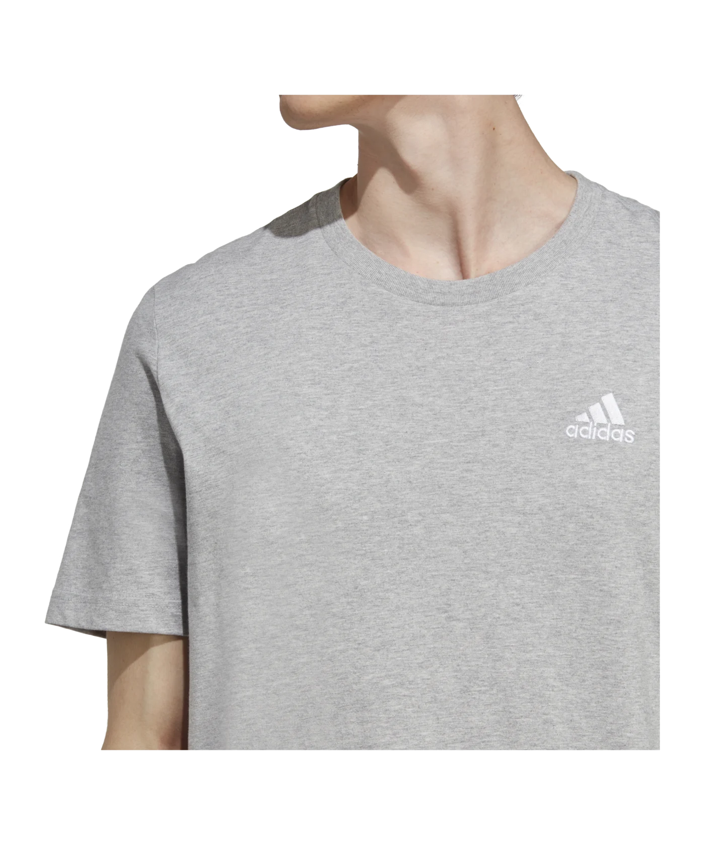 adidas Essentials Small Logo T-Shirt Grau