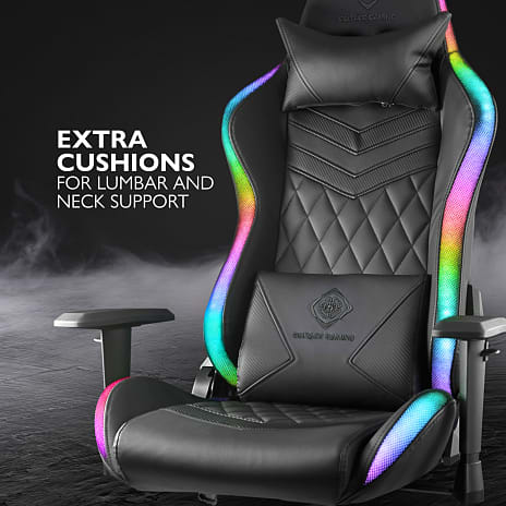 Deltaco RGB gamerstol GAM-080 - sort
