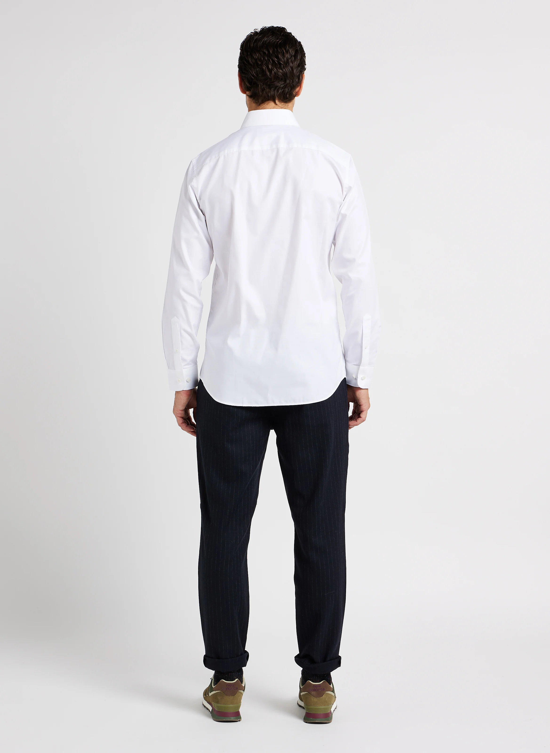 pantalon slim à rayures| Bleu