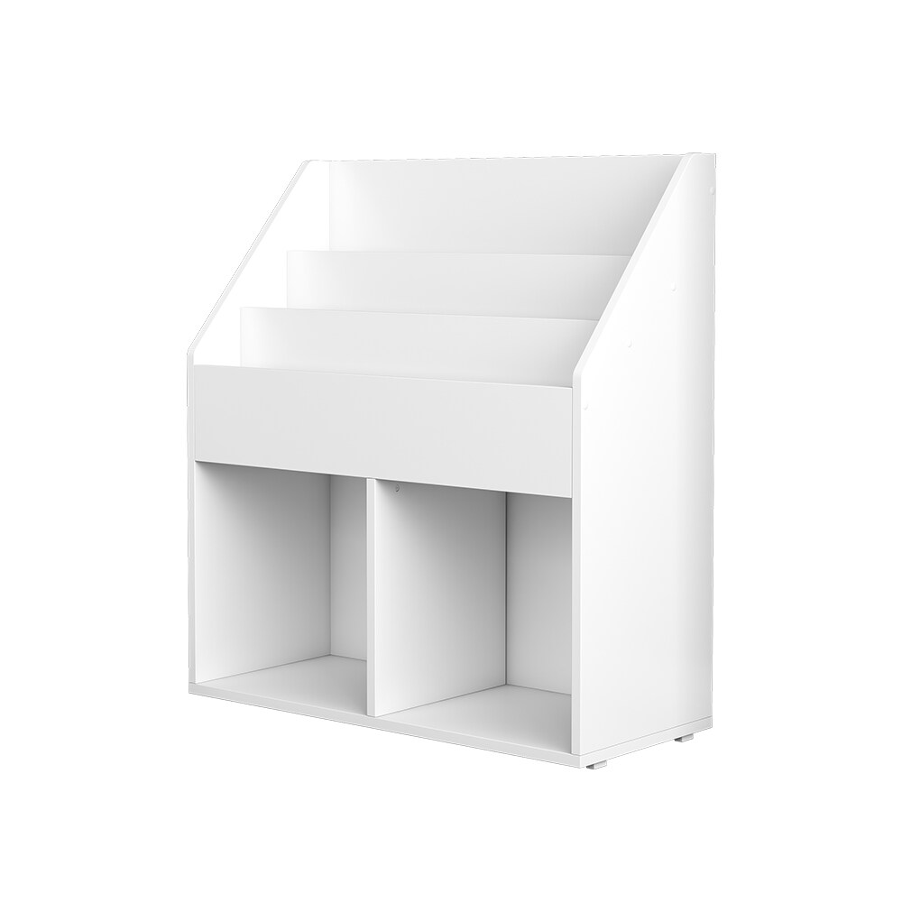 Vicco Kinder Bücherregal Conny 72 x 79 cm, Weiß, Kinderregal mit großen Ablagen