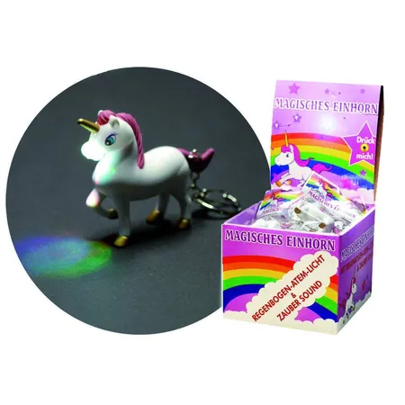 Classic Line Schlüsselanhänger Einhorn mit Licht & Sound