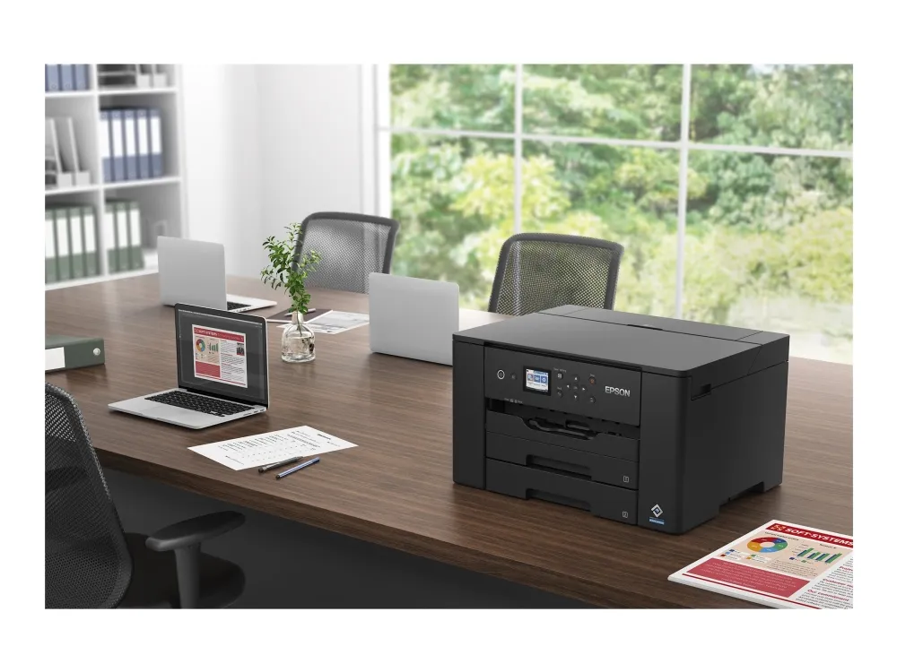 Epson WorkForce WF-7310DTW - Printer - farve - Duplex - blækprinter - A3 - 4800 x 2400 dpi - op til 25 spm (mono) / op til 12 spm (farve) - kapacitet: 500 ark - USB 2.0, LAN, Wi-Fi(n)
