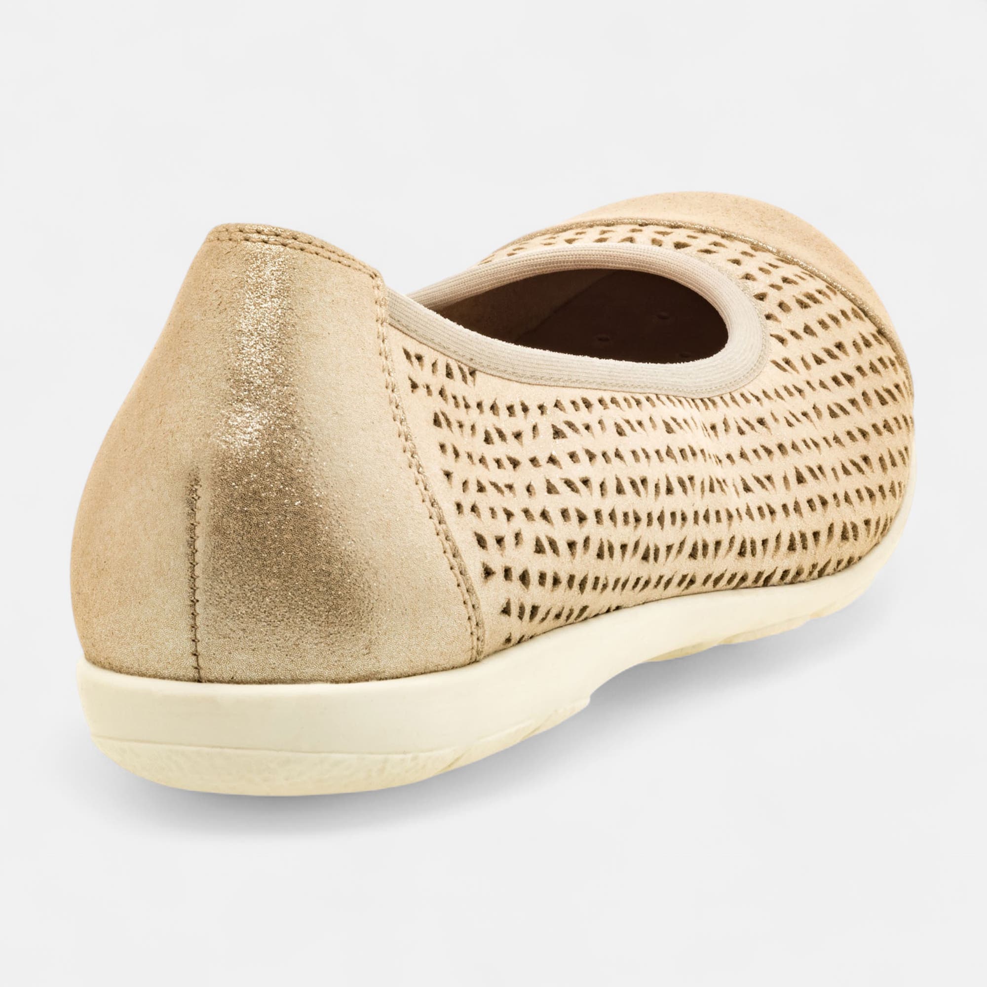 Ballerines Femme en cuir or