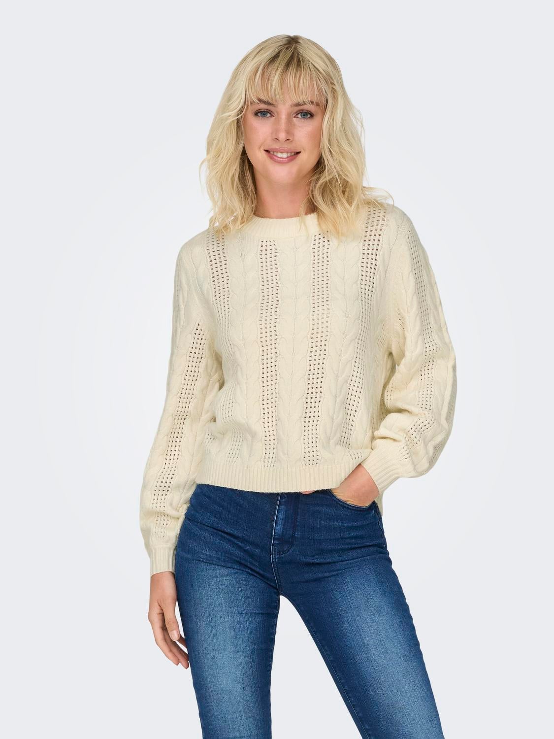 ONLRUBINA Strickpullover Whitecap Gray